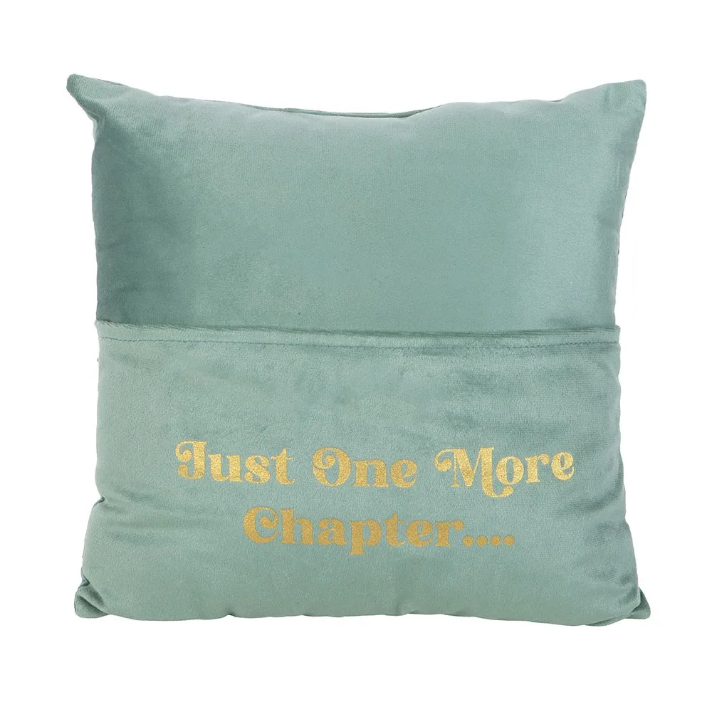 Just One More Chapter Cushion with Book Pocket - Image 2