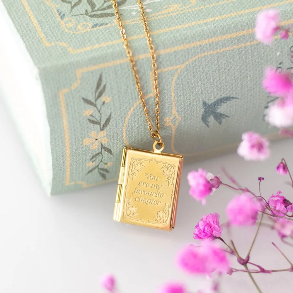 Book Shaped Locket Necklace in Gift Box Book Shaped Locket Necklace in Gift Box