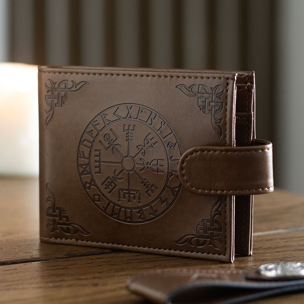 Viking Compass Faux Leather Wallet Viking Compass Faux Leather Wallet