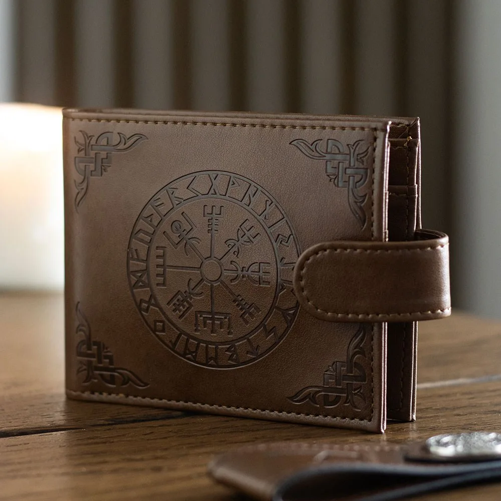 Viking Compass Faux Leather Wallet Viking Compass Faux Leather Wallet