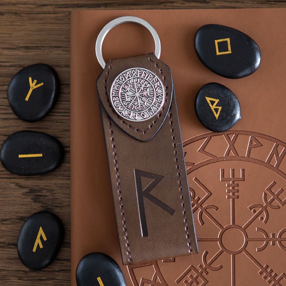 Journey Viking Rune Faux Leather Keyring Journey Viking Rune Faux Leather Keyring