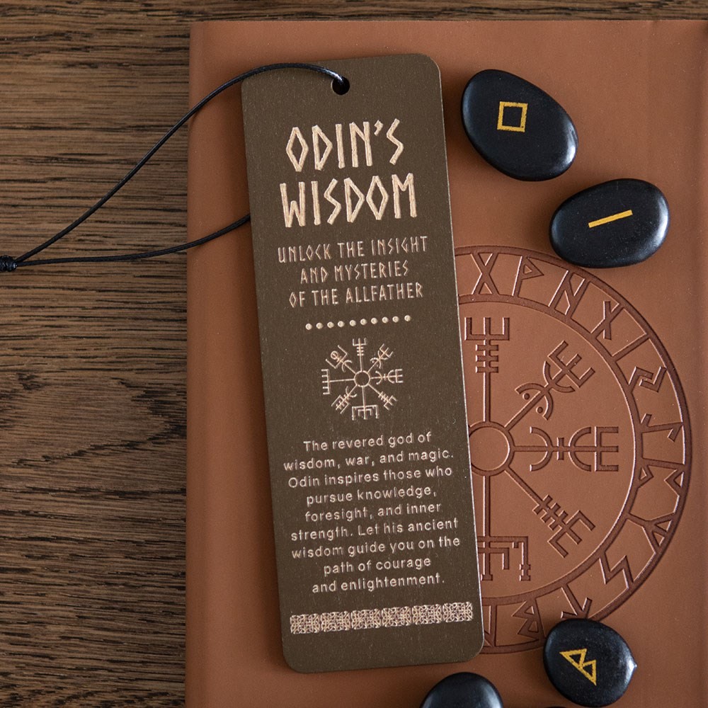 Odin’s Wisdom Wooden Bookmark