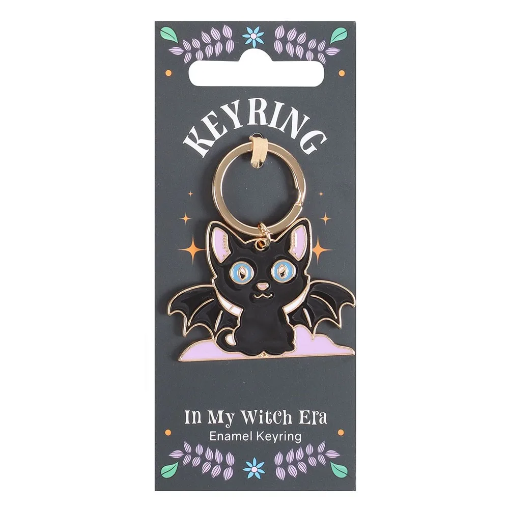 In My Witch Era Bat Cat Enamel Keyring - Image 2