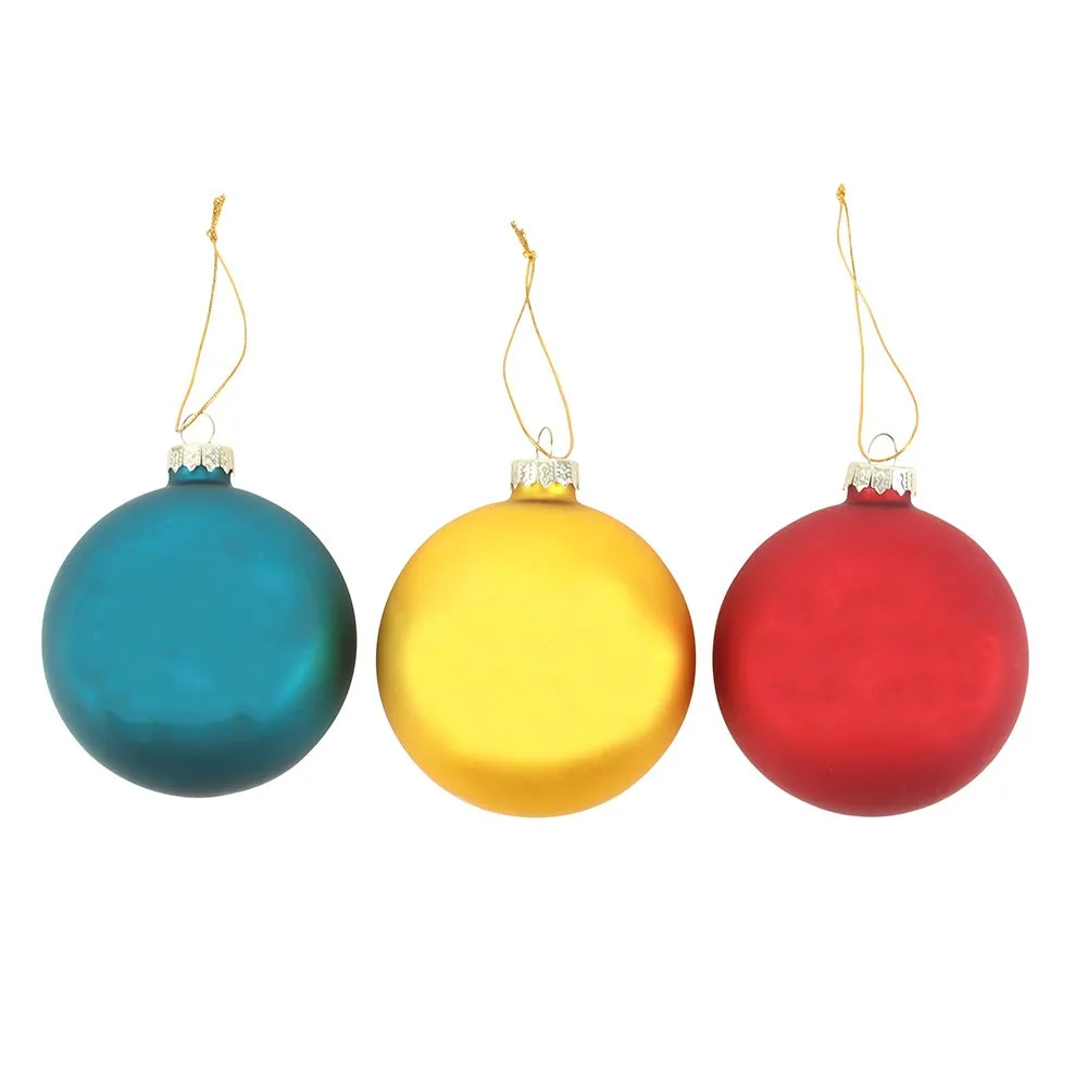 Set of 3 Nostalgic Christmas Glass Baubles, photo 3 of 3
