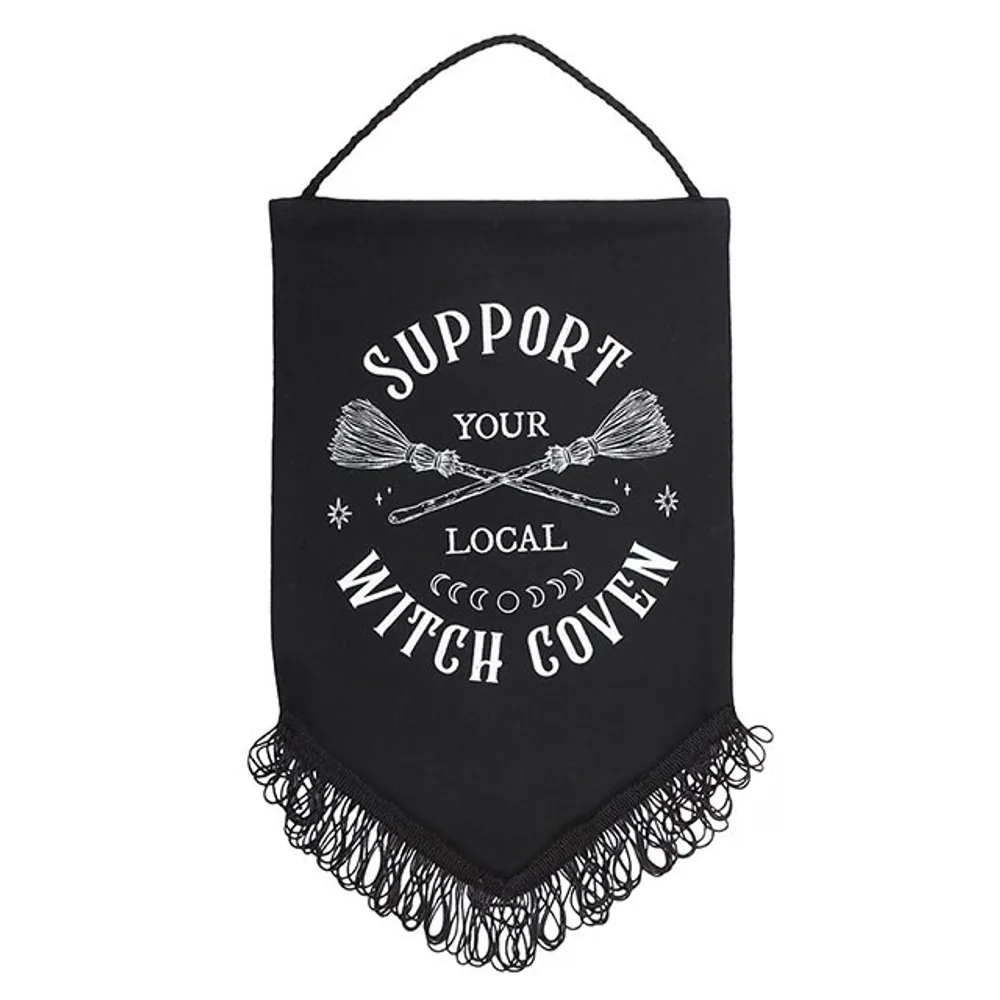 Support Your Local Witch Coven Hanging Fabric Banner - Image 2