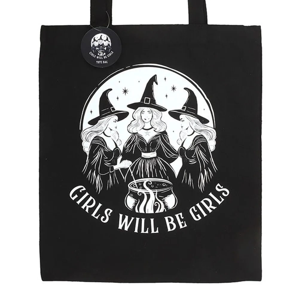 Girls Will Be Girls Witchy Polycotton Tote Bag - Image 3