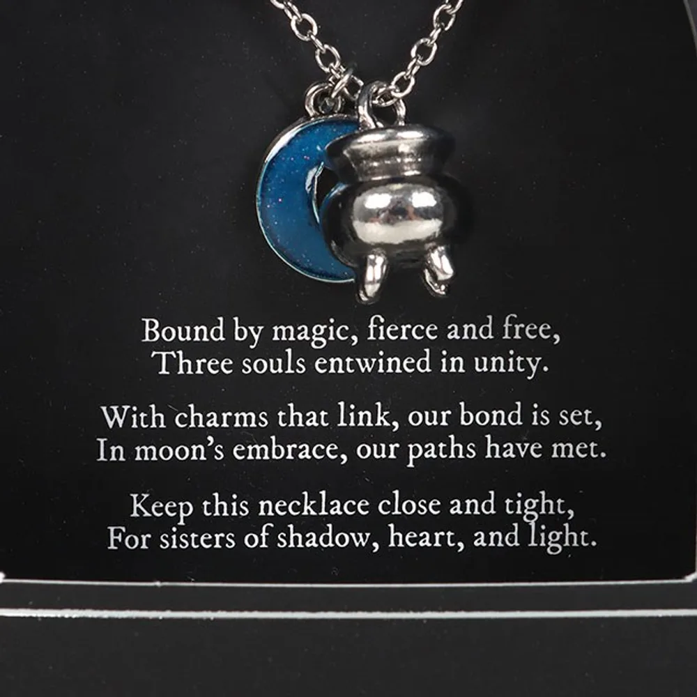 Set of 3 Coven Sisters Cauldron Charm Necklaces - Image 5