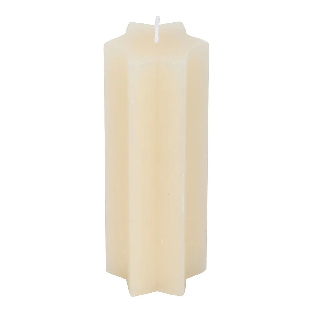 Cream Starry Night Star Shaped Taper Candle, photo 2 of 5