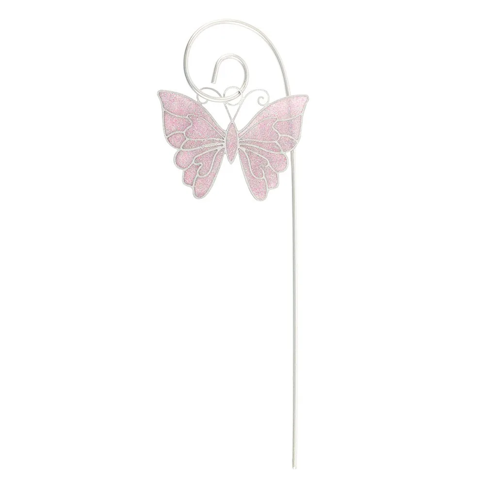Set of 12 White Butterfly Suncatcher Stakes in Display - Image 3