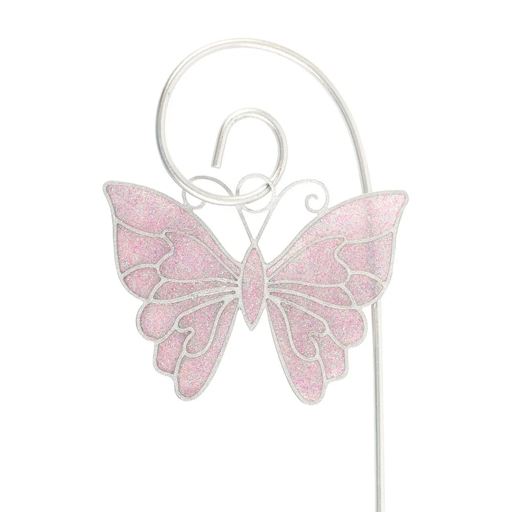 Set of 12 White Butterfly Suncatcher Stakes in Display - Image 4