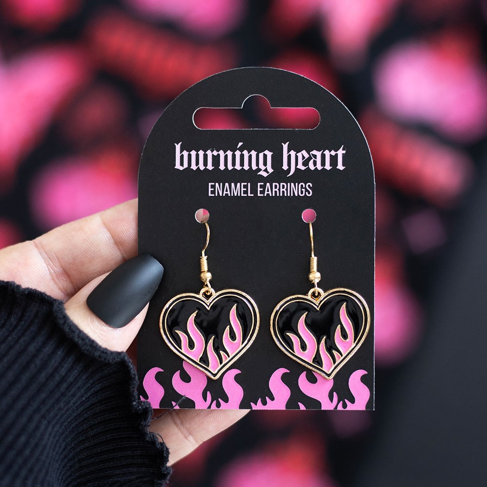 Burning Heart Earrings Burning Heart Earrings