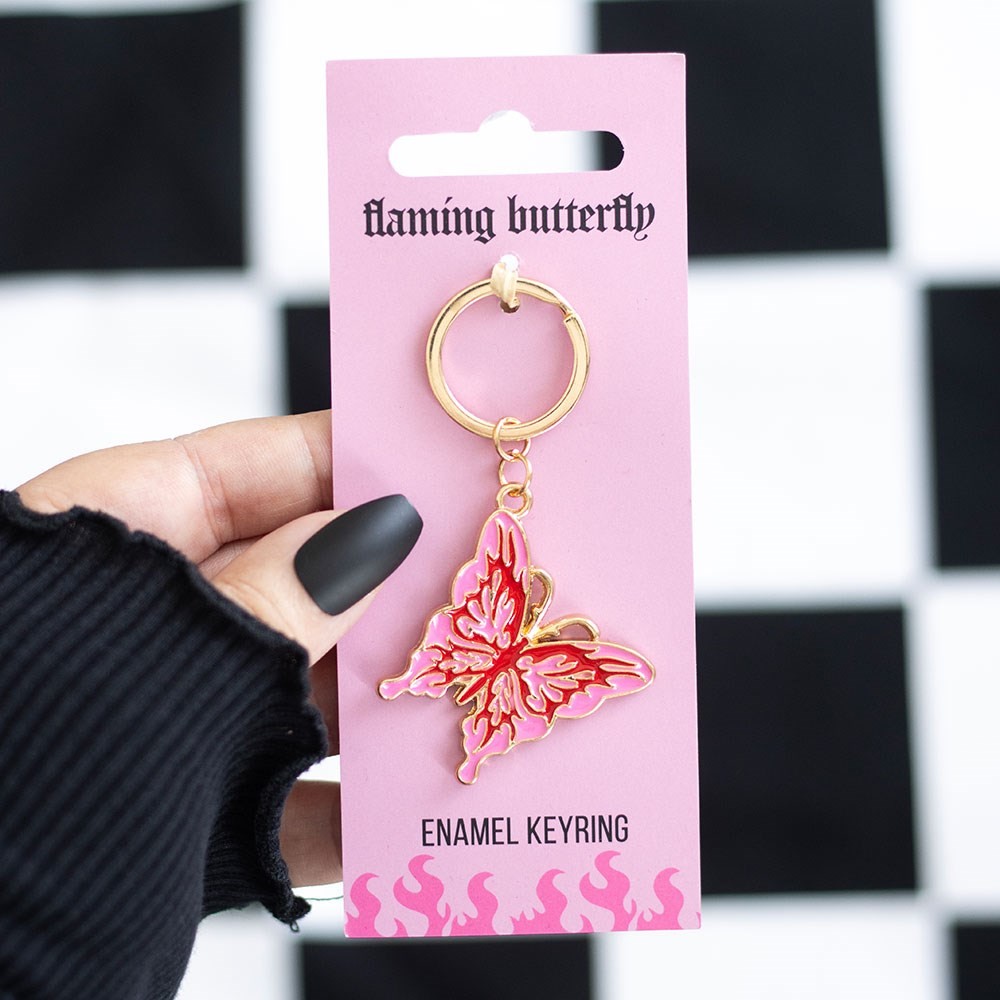 Flaming Butterfly Keyring Flaming Butterfly Keyring