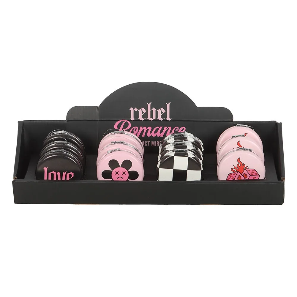 Set of 12 Rebel Romance Compact Mirrors in Display - Image 2