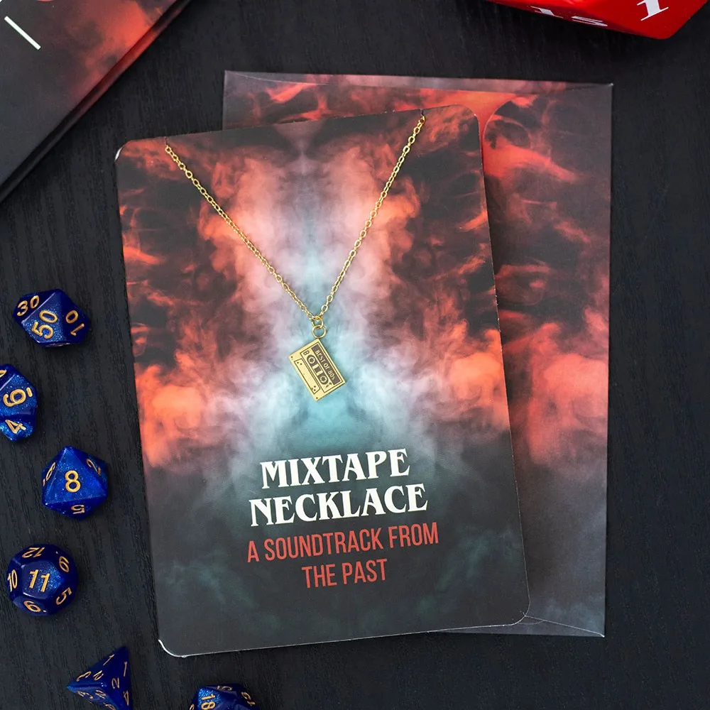 Mixtape Necklace on Greeting Card Mixtape Necklace on Greeting Card