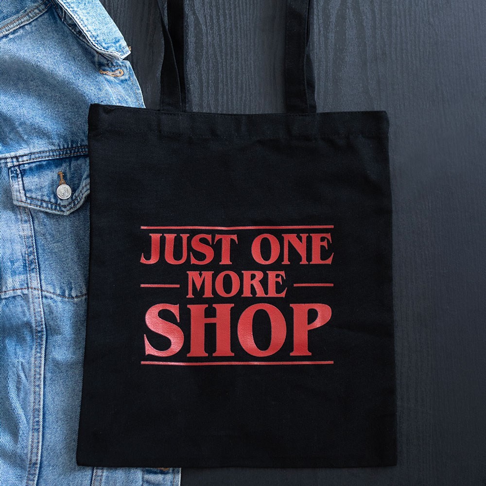 Just One More Shop Polycotton Tote Bag Just One More Shop Polycotton Tote Bag