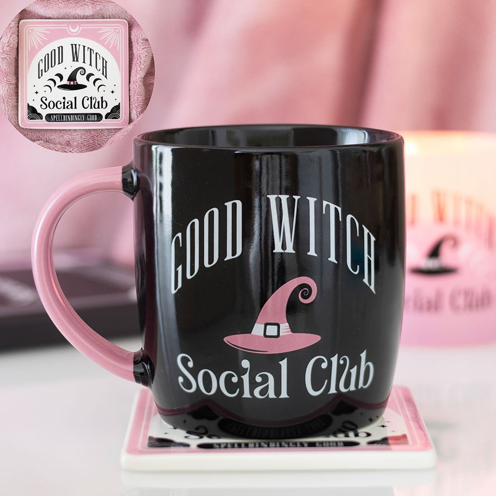 Good Witch Social Club Mug and Coaster Set Good Witch Social Club Mug and Coaster Set