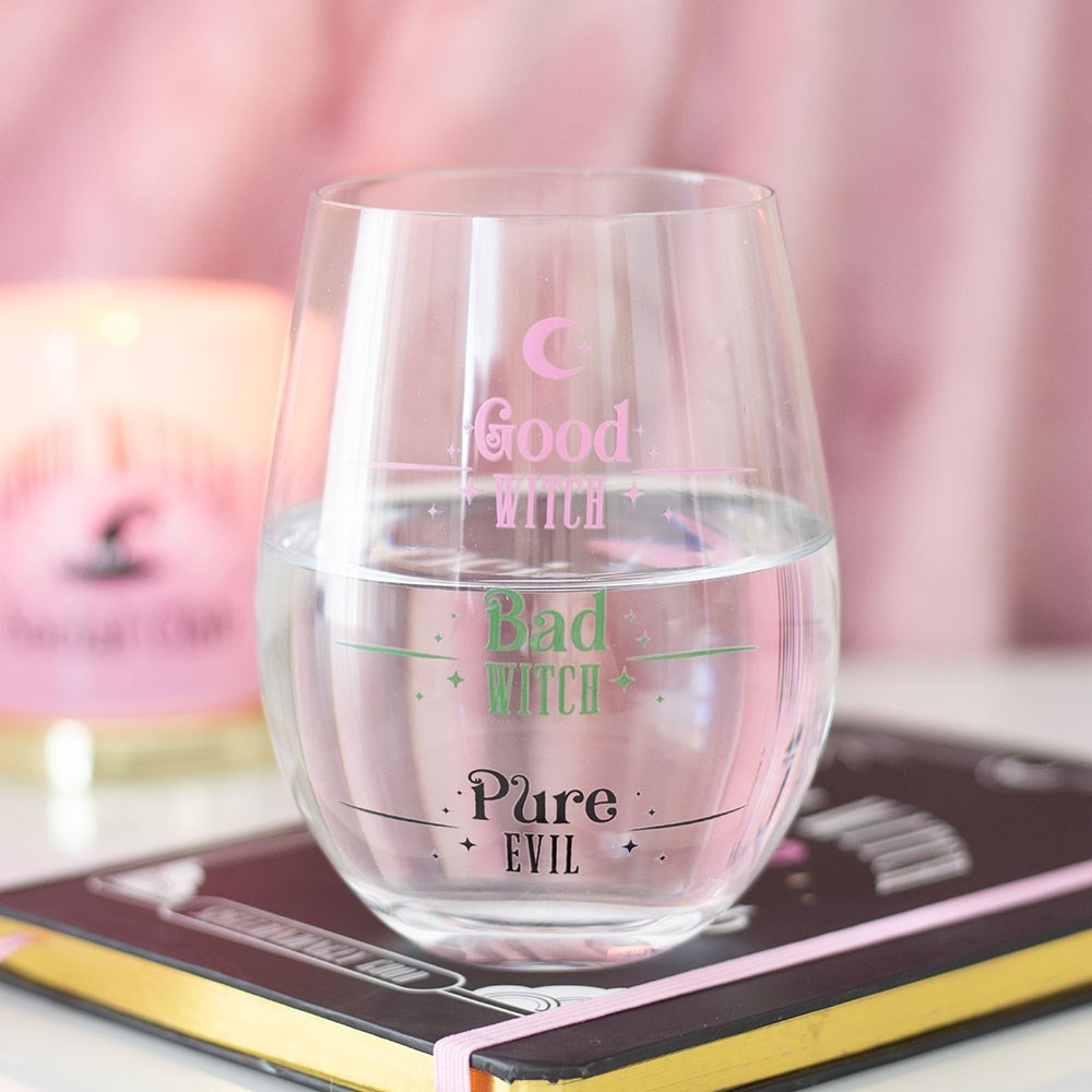 Good Witch, Bad Witch Stemless Glass