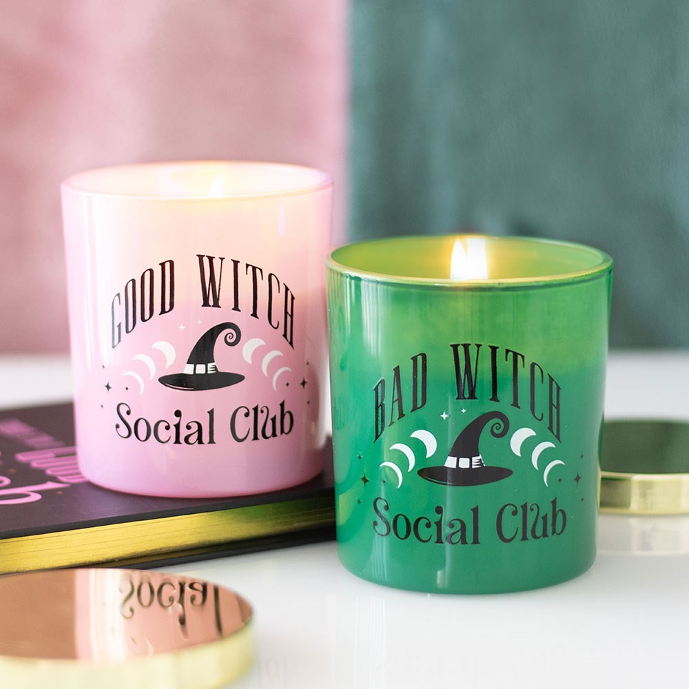 Set of 2 Good Witch and Bad Witch Scented Glass Candles Set of 2 Good Witch and Bad Witch Scented Glass Candles