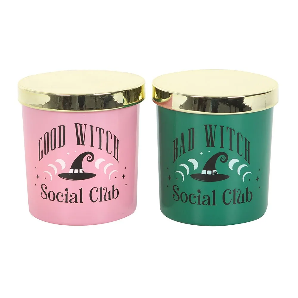 Set of 2 Good Witch and Bad Witch Scented Glass Candles - Image 2