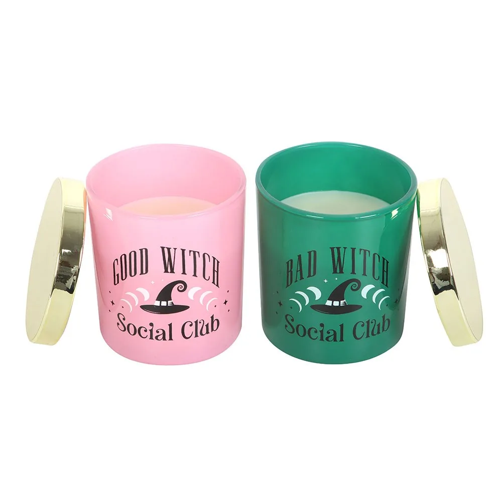 Set of 2 Good Witch and Bad Witch Scented Glass Candles - Image 3