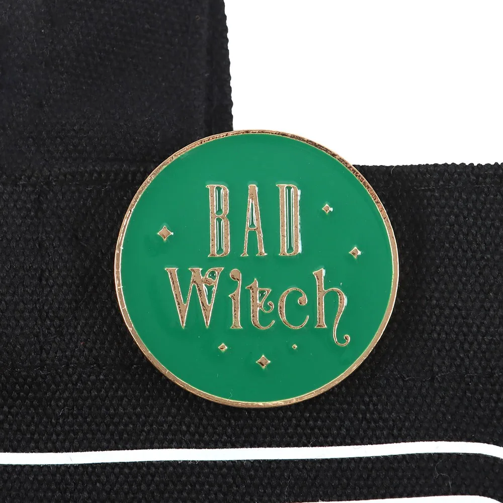 Bad Witch Social Club Polycotton Tote Bag with Pin Badge - Image 4
