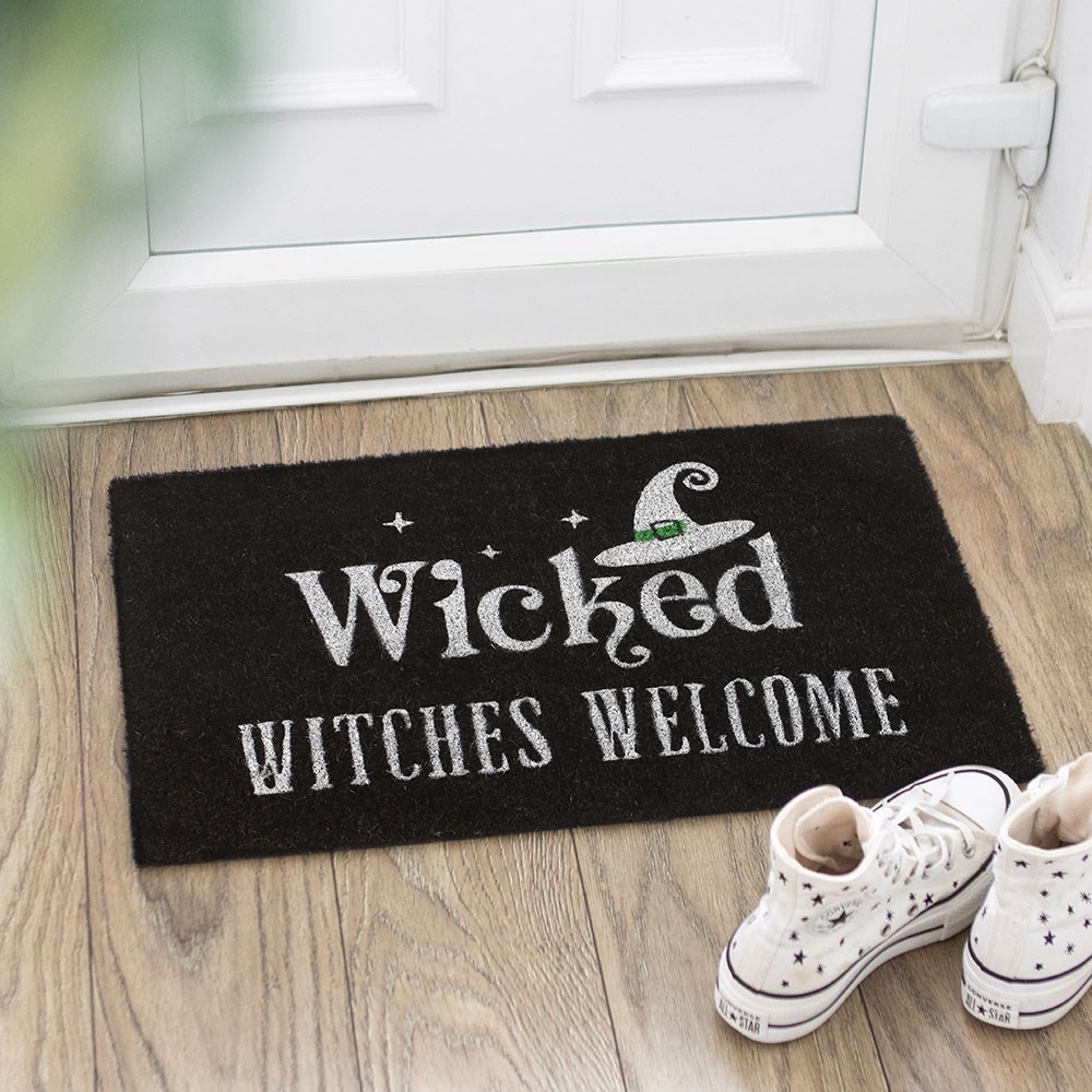 Black Wicked Witches Welcome Doormat Black Wicked Witches Welcome Doormat