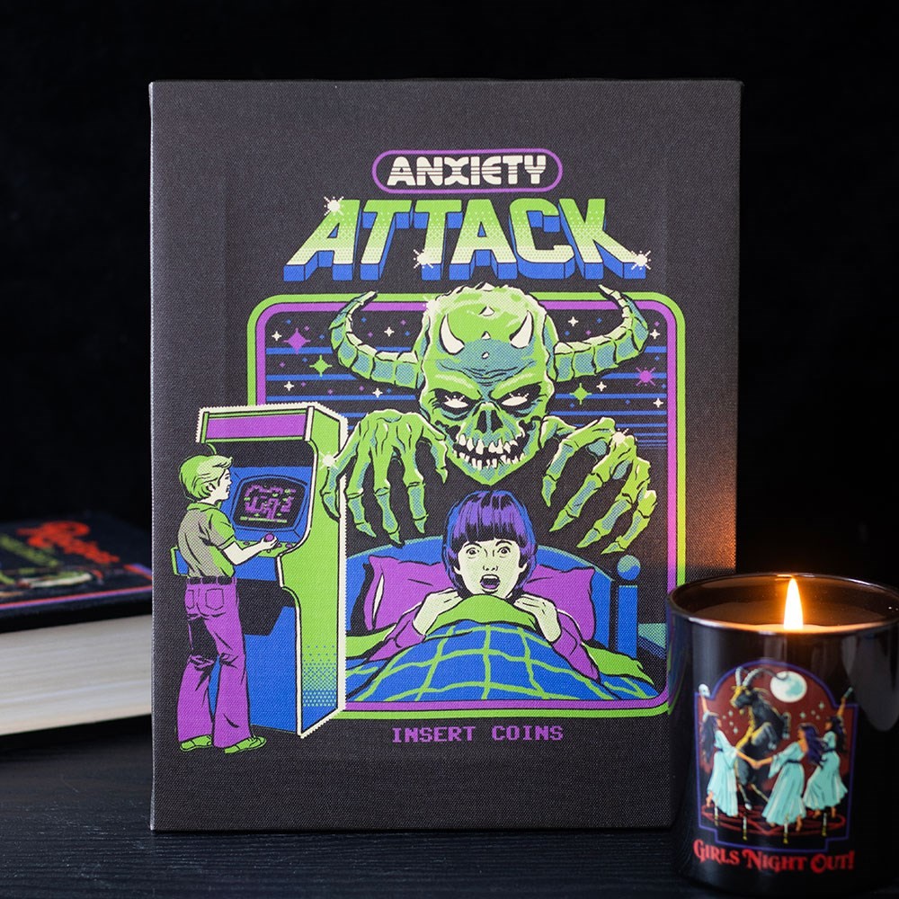 19x25cm Anxiety Attack Canvas Plaque by Steven Rhodes 19x25cm Anxiety Attack Canvas Plaque by Steven Rhodes