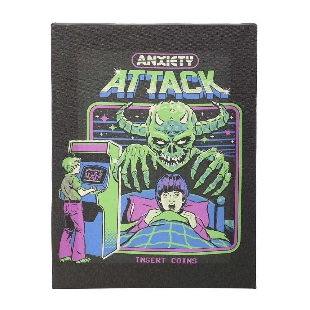 19x25cm Anxiety Attack Canvas Plaque by Steven Rhodes - Image 2