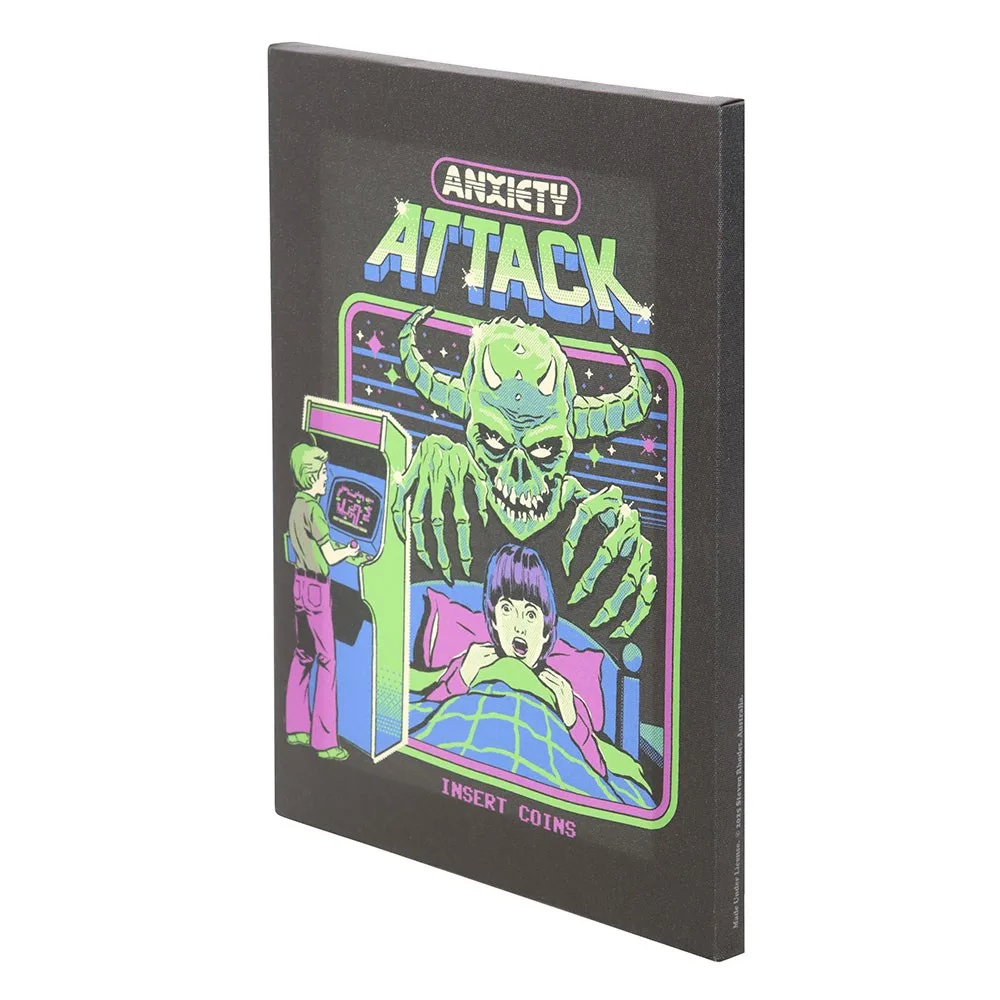 19x25cm Anxiety Attack Canvas Plaque by Steven Rhodes - Image 3