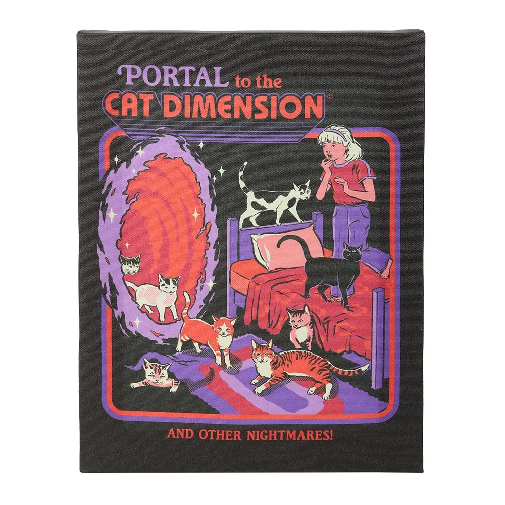 19x25cm The Cat Dimension Canvas Plaque by Steven Rhodes - Image 2