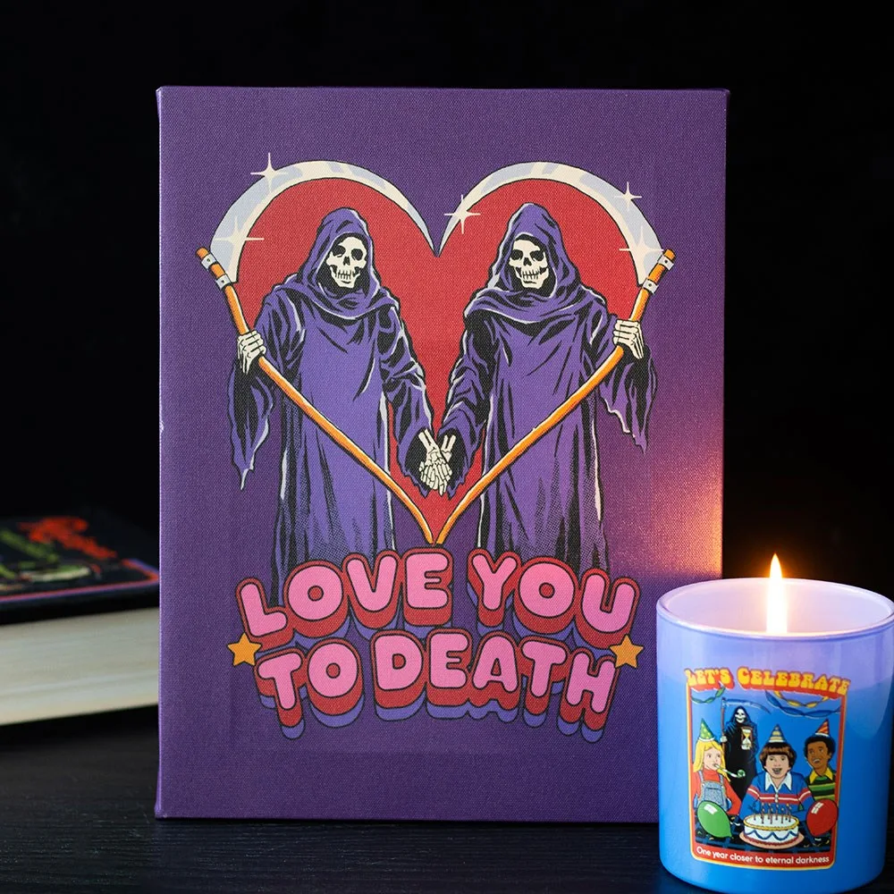 19x25cm Love You To Death Canvas Plaque by Steven Rhodes 19x25cm Love You To Death Canvas Plaque by Steven Rhodes