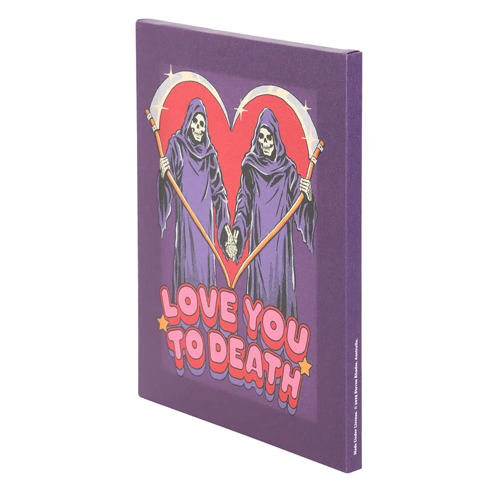 19x25cm Love You To Death Canvas Plaque by Steven Rhodes - Image 3