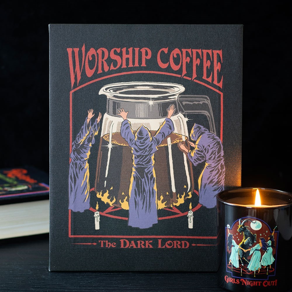 19x25cm Worship Coffee Canvas Plaque by Steven Rhodes 19x25cm Worship Coffee Canvas Plaque by Steven Rhodes