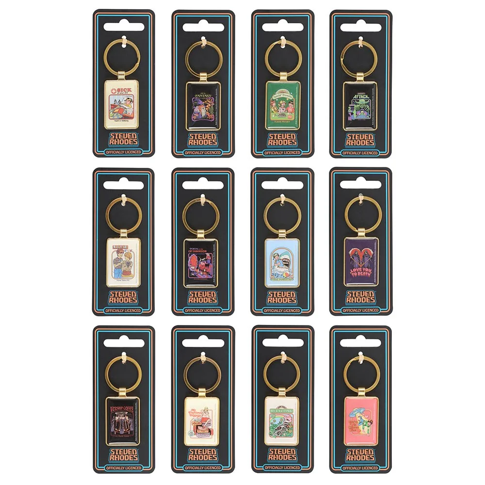 Set of 48 Enamel Keyrings by Steven Rhodes on Display - Image 4