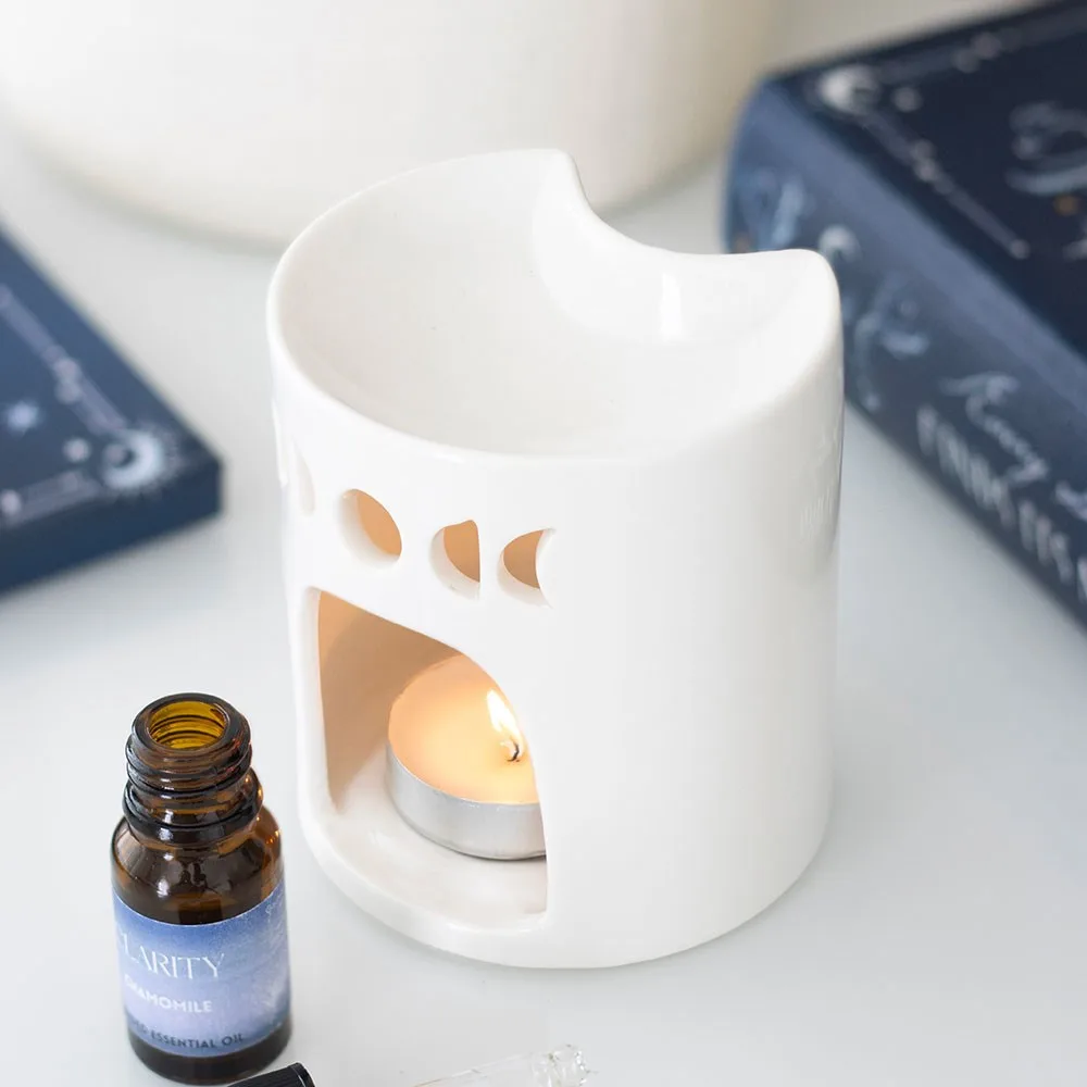 White Crescent Moon Oil Burner White Crescent Moon Oil Burner