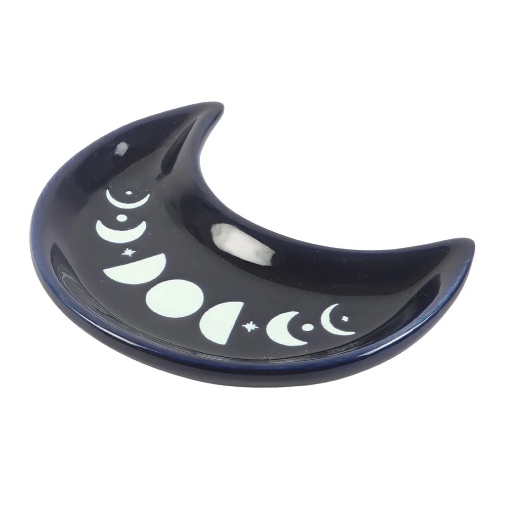 Blue Moon Phase Crescent Moon Trinket Dish - Image 3