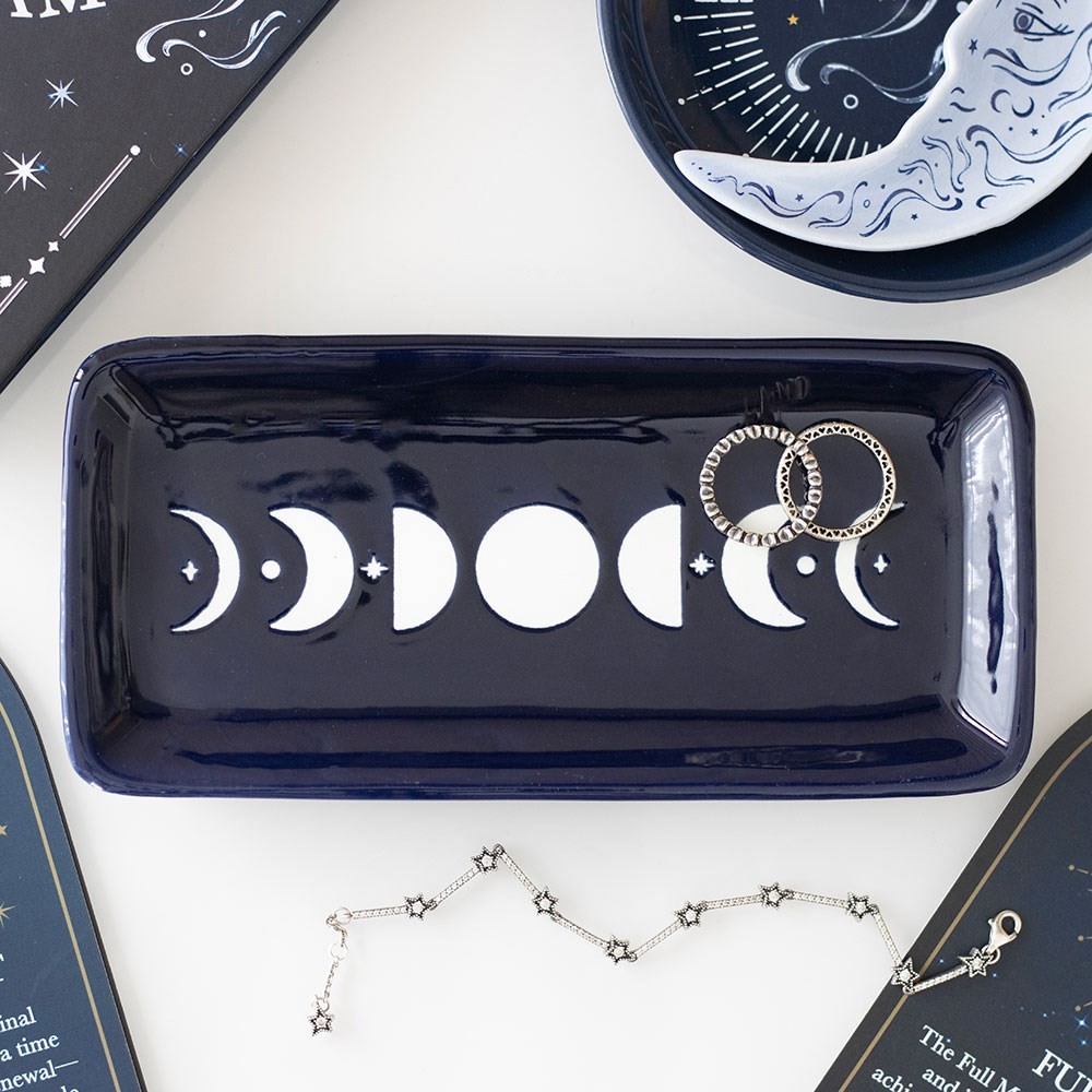 Blue Moon Phase Trinket Dish Blue Moon Phase Trinket Dish