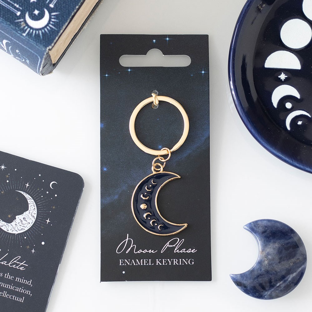 Blue Moon Phase Crescent Moon Keyring Blue Moon Phase Crescent Moon Keyring