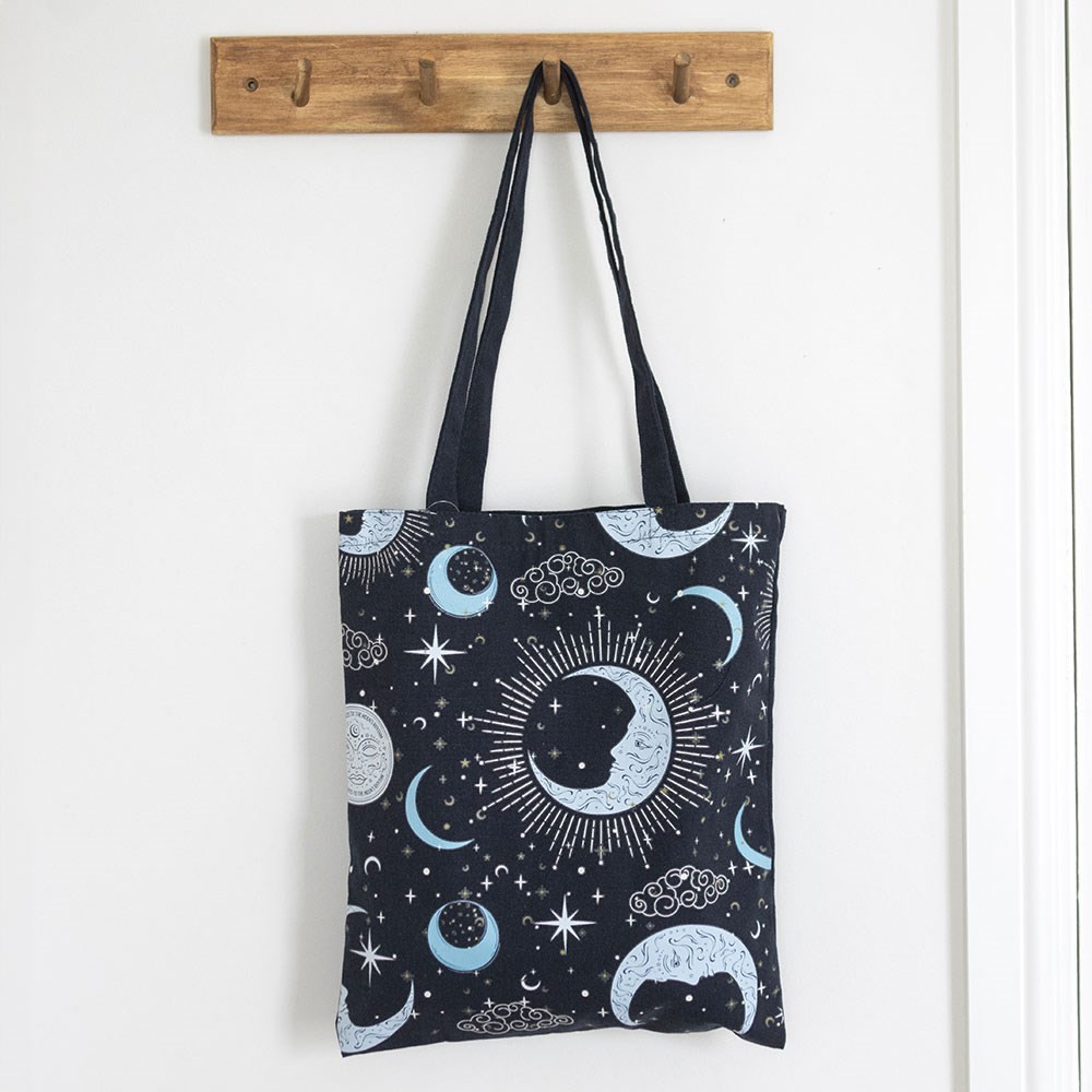 Blue Moon Print Tote Bag Blue Moon Print Tote Bag