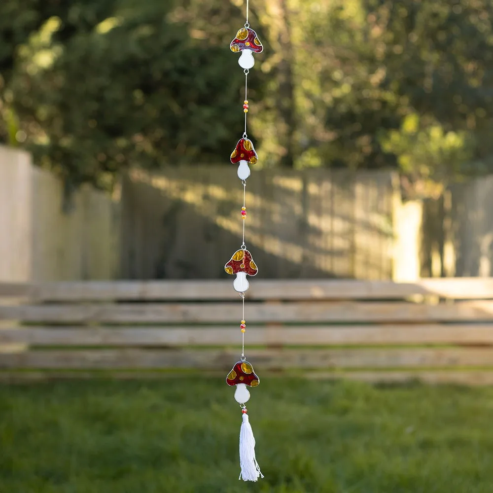 String of Mushroom Suncatchers String of Mushroom Suncatchers