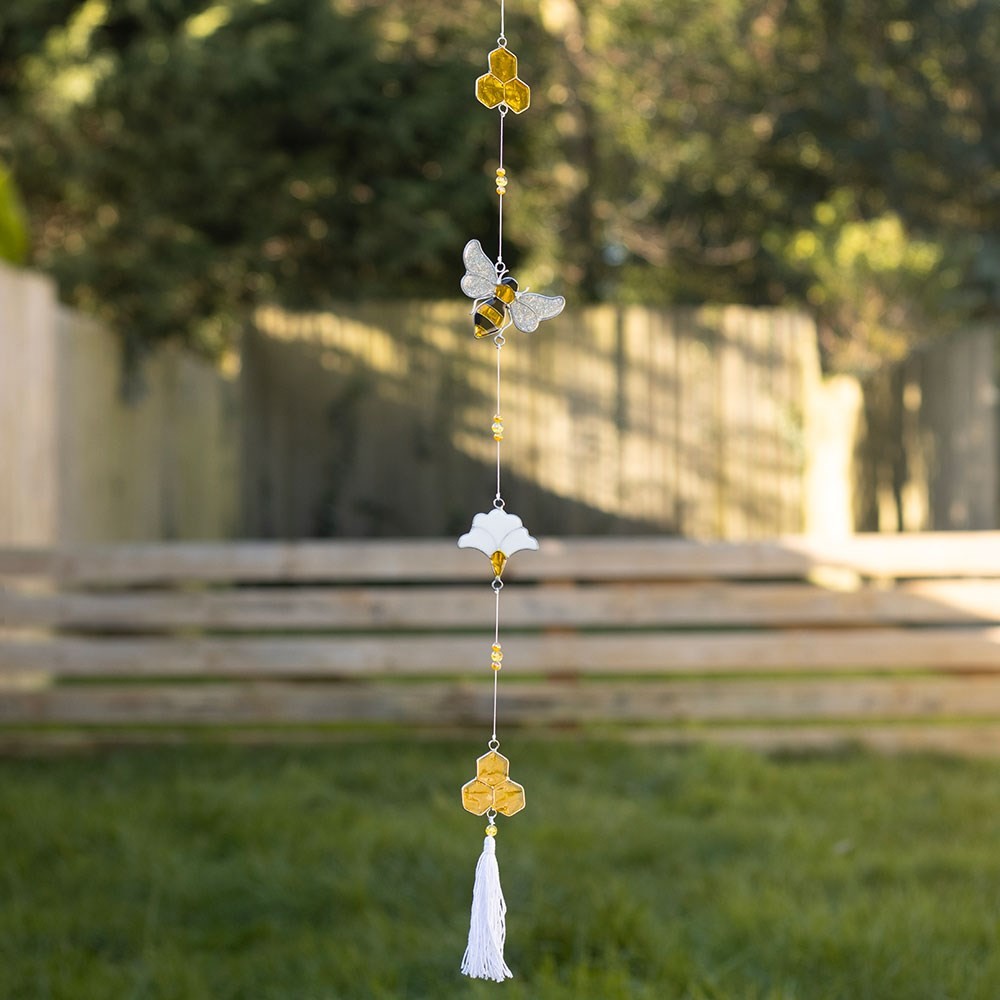 String of Bee and Honeycomb Suncatchers String of Bee and Honeycomb Suncatchers