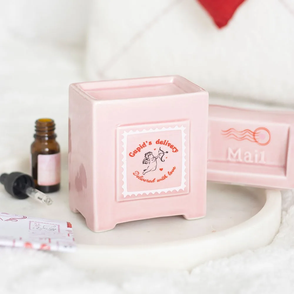 Cupid's Delivery Valentine Postbox Oil Burner, photo 2 of 6
