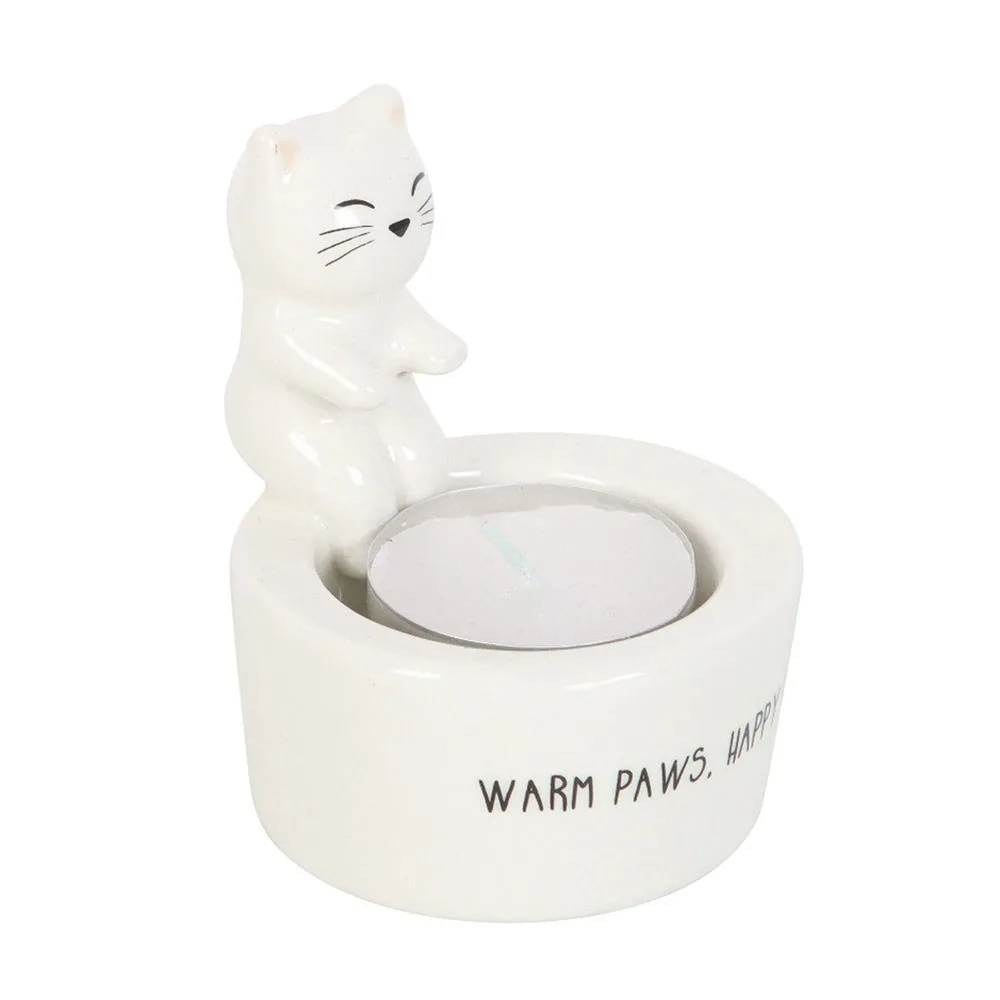 Warm Paws, Happy Heart Cat Tealight Holder - Image 3
