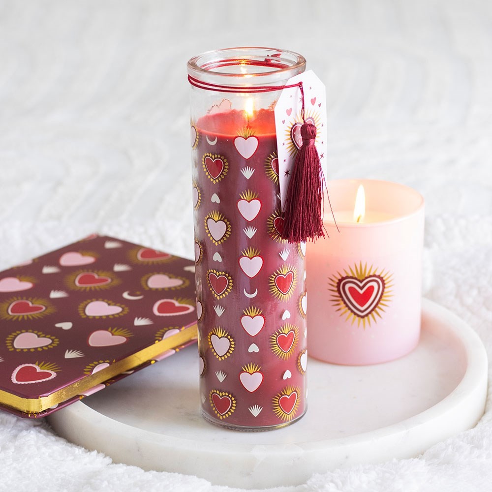 Sacred Heart Print Black Fig Tube Candle Sacred Heart Print Black Fig Tube Candle