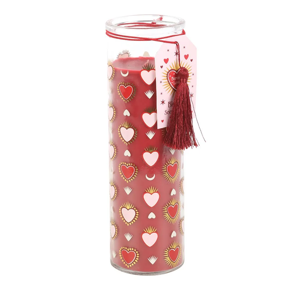 Sacred Heart Print Black Fig Tube Candle - Image 2