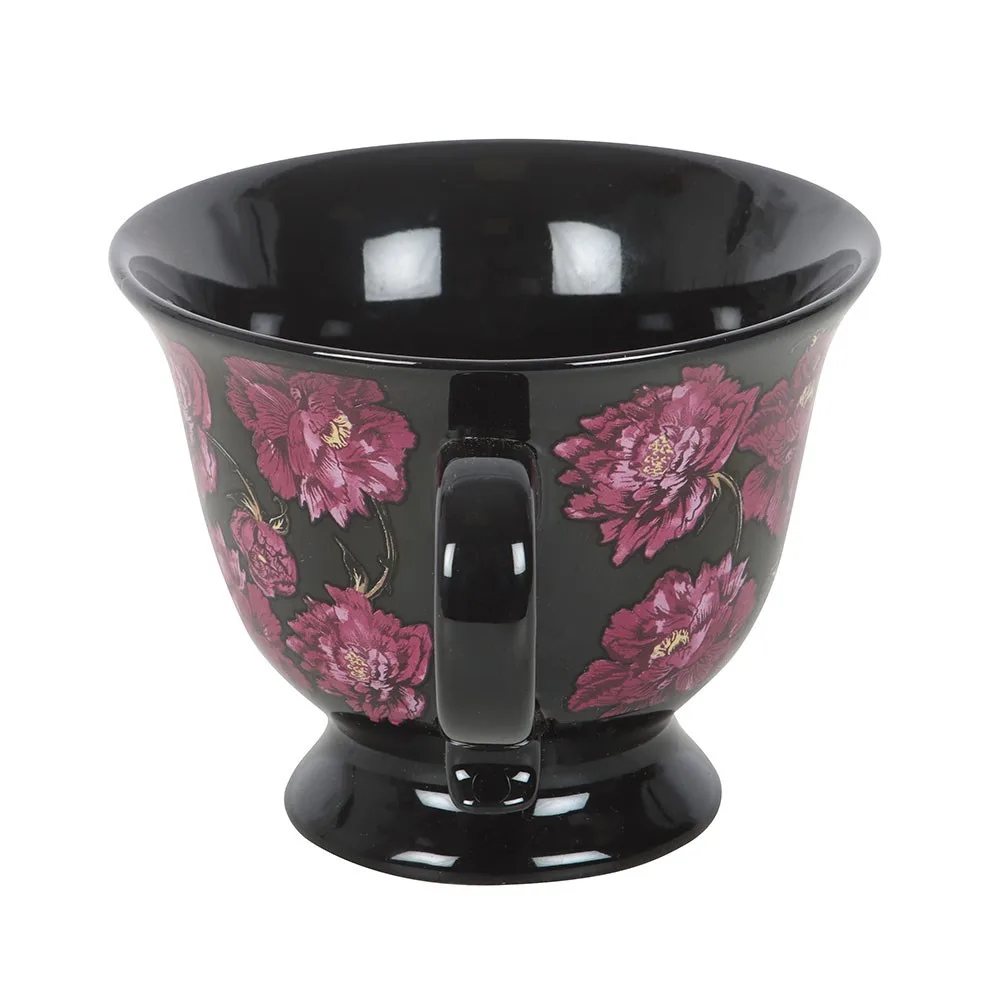 Dark Romance Floral Print Teacup - Image 3