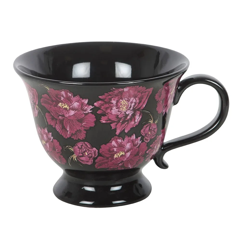 Dark Romance Floral Print Teacup - Image 4