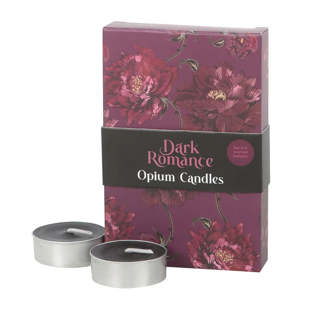 Set of 6 Dark Romance Opium Tealight Candles - Image 2