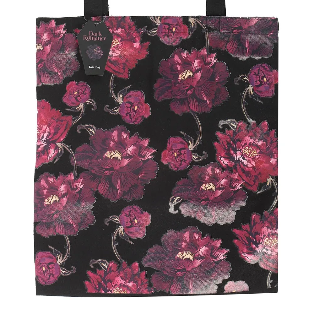 Dark Romance Floral Print Tote Bag, photo 3 of 4