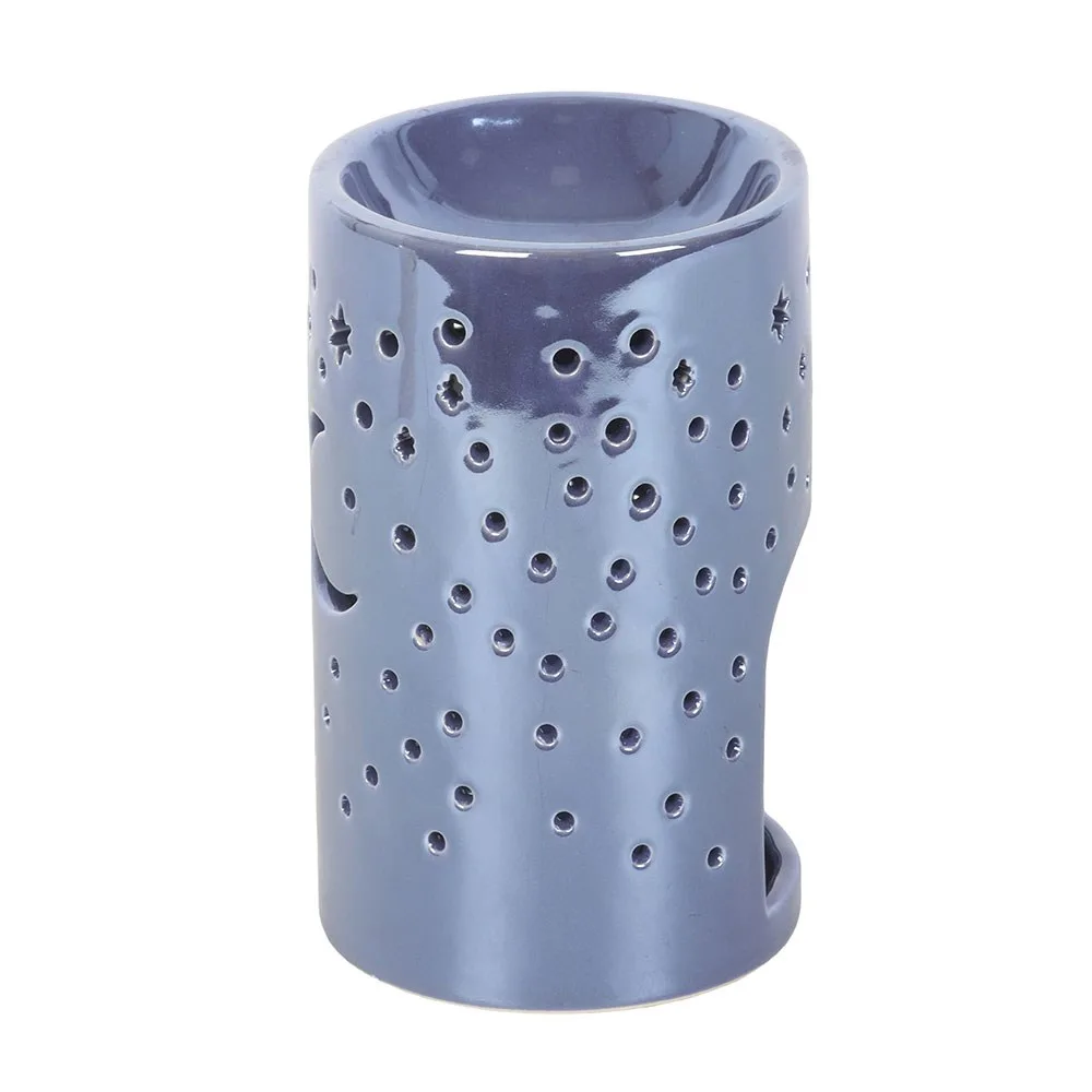 Iridescent Purple Moon Pillar Oil Burner, photo 3 of 6